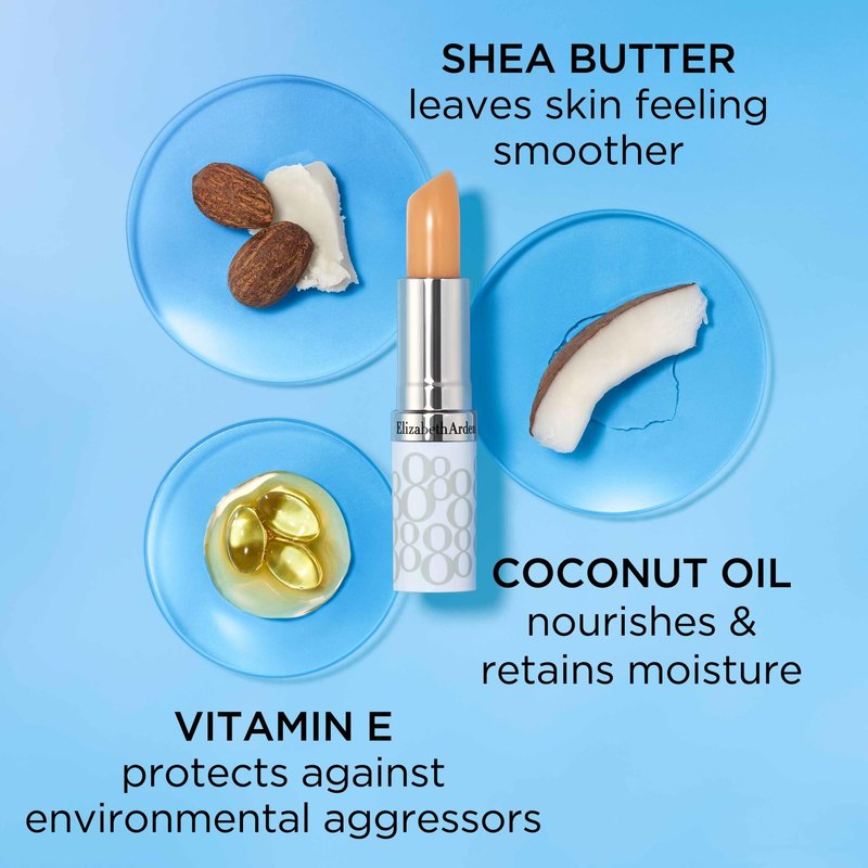 Elizabeth Arden Eight Hour Cream Lip Protectant Stick, SPF 15 Sunscreen Balm, Moisturizer for Dry, Cracked Lips with Shea Butter, Coconut Oil & Vitamin E, 0.13 oz