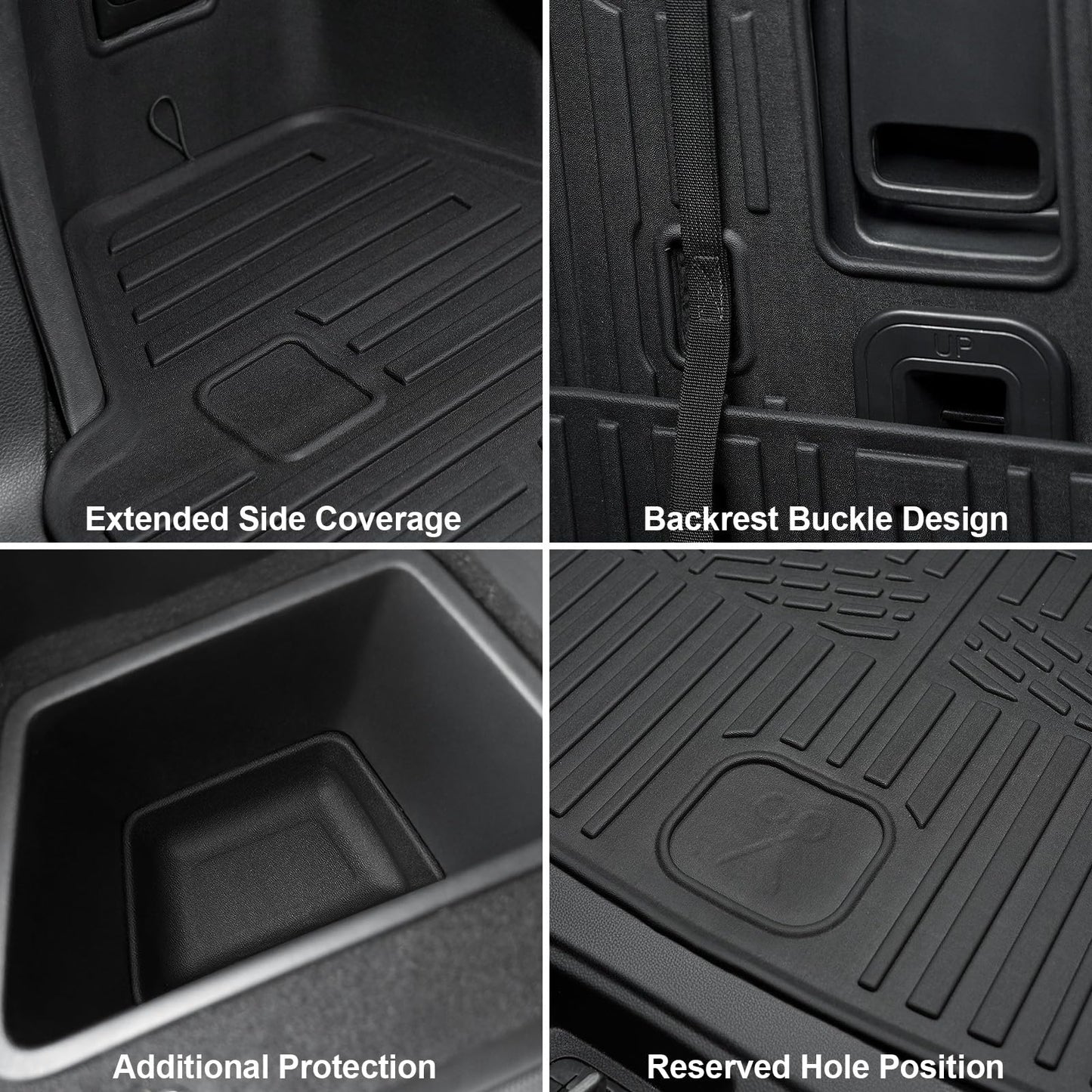 GALVAGNITE Floor Mats for 2016-2025 2026 Dodge Durango 7-seat, All Weather TPE Cargo Liner Cargo Mat and 3rd Row Backrest Mats for Durango Accessories