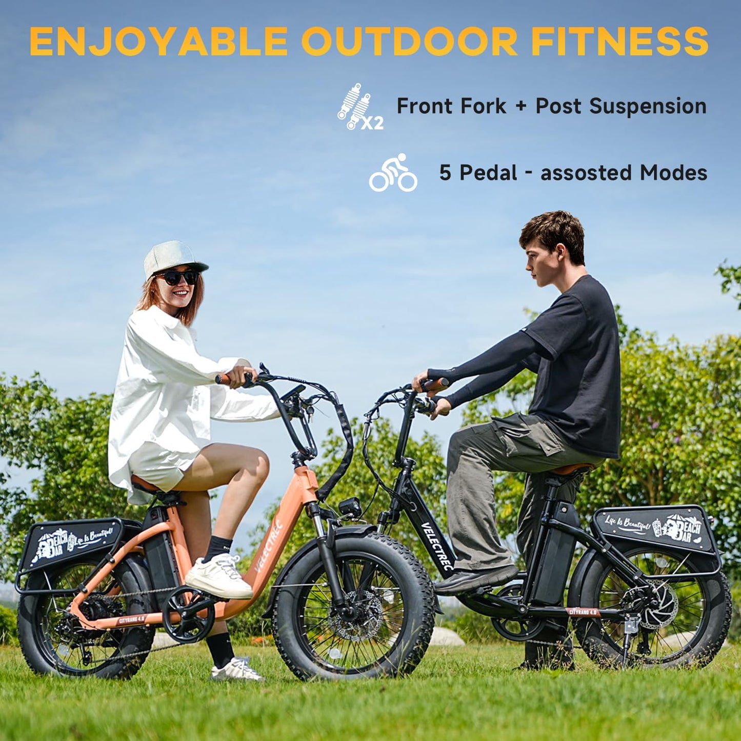 EUY 1500W Peak Electric Bike for Adults, 48V 20Ah Removable Battery Max Range 70Miles & 30MPH Electric Bicycle, 20''×4.0" Fat Tire Ebike,Commute Mountain ebikes, Fast e-Bike