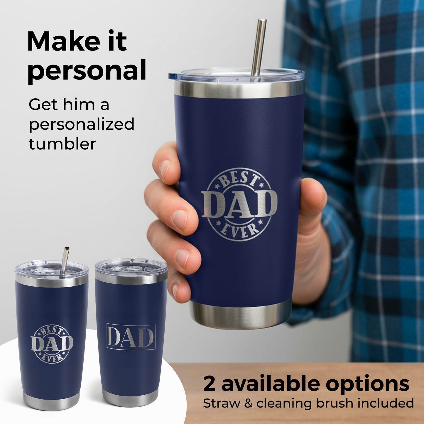 Fairly Dunn Luxury Dad Gift Box with Deep Tissue Massage Gun – Ultimate 7-Piece Birthday Set Includes 20oz Tumbler, Toiletry Bag & Grooming Kit – Premium Father’s Day Gift Basket