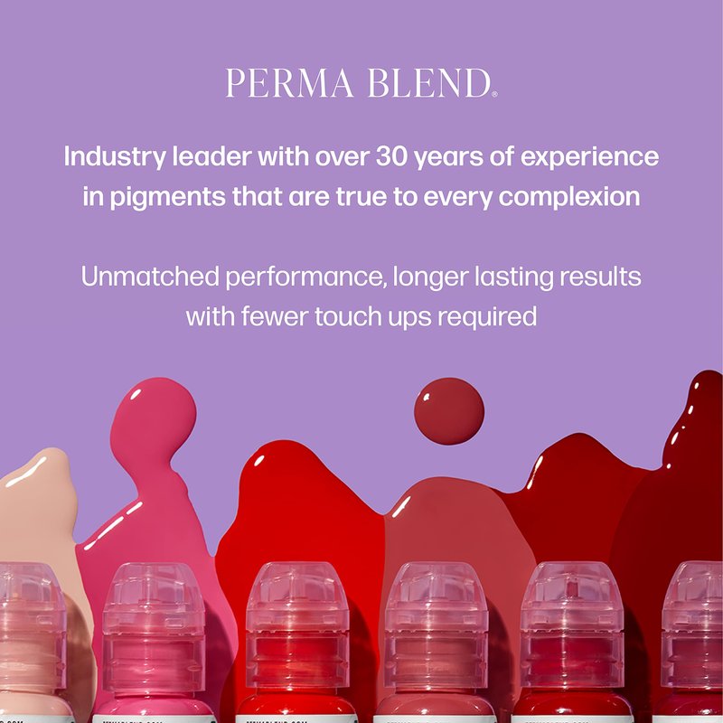 Perma Blend - Date Night - Deep Red Tattoo Ink for Permanent Makeup - Lip Blush Microblading Ink to Enhance Color - Lip Blushing & Tattoo Supplies - Vegan (0.5 oz)
