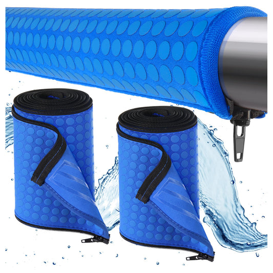 2 Pack Neoprene Pool Handrail Covers, 6 Foot Swimming Pool Hand Railing Covers with Enhanced Zipper Slip Resistant Anti-Scald Safety Rail Grip Handles Sleeve for Inground Swimming Pool Ladder Handles