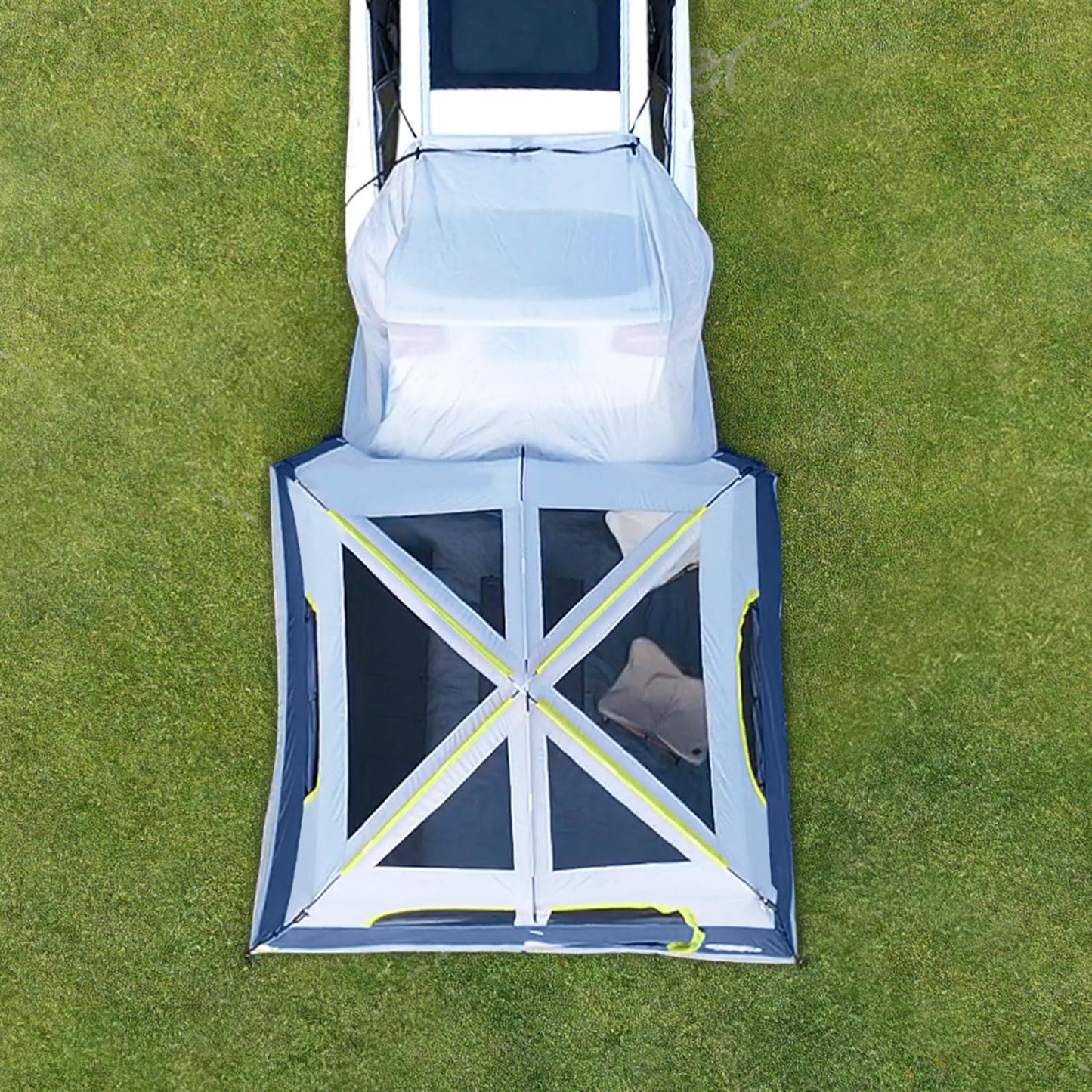 UNP SUV Tent for Camping, 6-Person Car Camping Tents, SUV Tailgate Tent for Outdoor, Easy Set Up with Rainfly 10'x9'x78in(H) (Dark Blue)