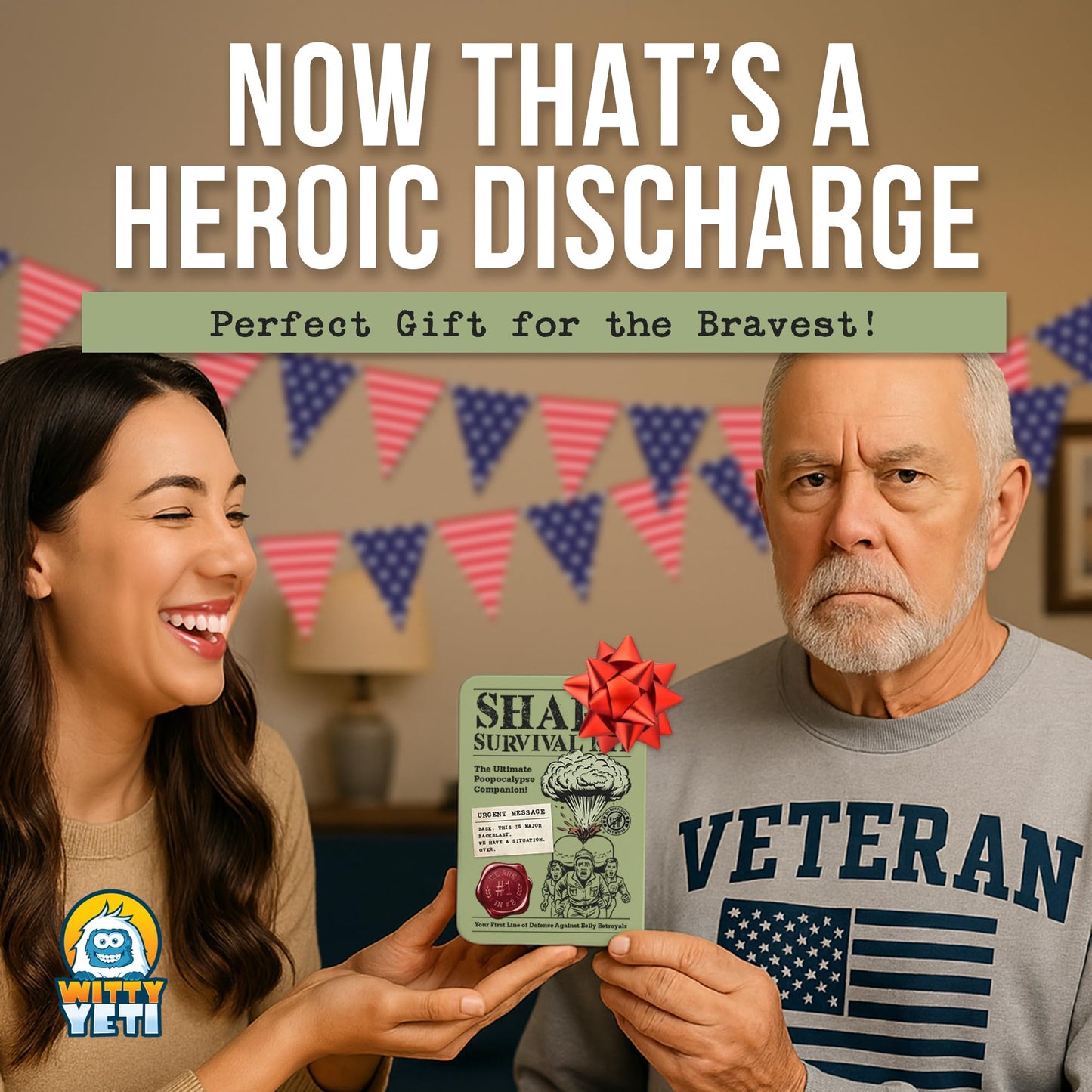 Witty Yeti’s Military-Grade Shart Survival Kit for When Your Butt Commits Treason. Emergency Backup Gag Gift for Digestive Mutiny & Rear-End Rebellion.
