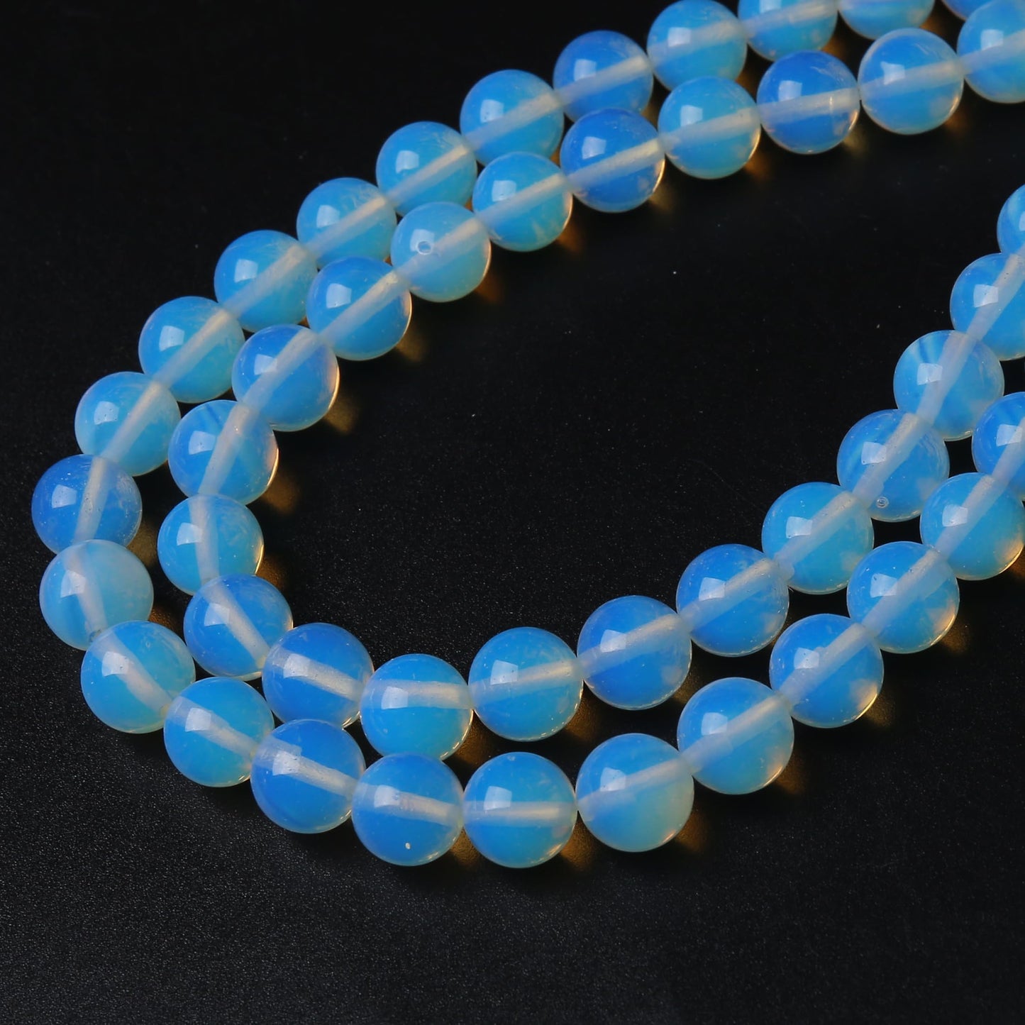 Moonstone Beads Gemstone Round Crystal Energy Stone Jewelry Making DIY Bracelet Necklace Jewelry Making 1 Strand 15" 10MM 35PCS