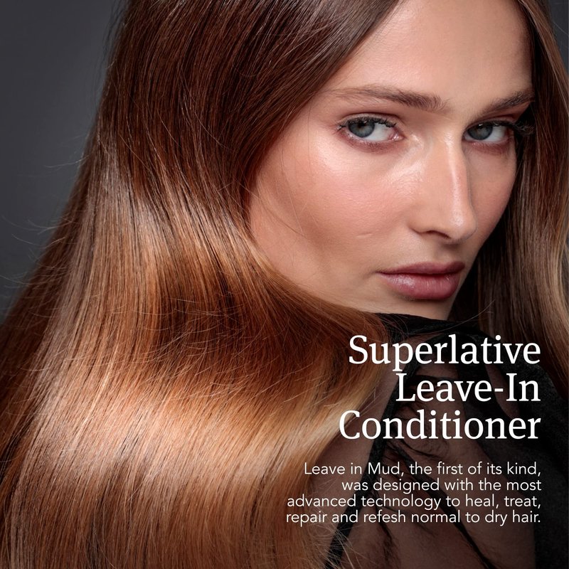 Saphira Hydrating Leave-In Conditioner Mineral Mud, Styling and Healing Leave-In Conditioner for Dry Damaged Hair, Strengthening, No Rinse, Sulfate-Free, Paraben-Free, 8.5 Ounce, Original Packaging