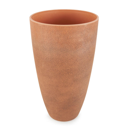 Algreen 43729 Acerra Weather Protected Recycled Composite Vase Planter Pot, Indoor or Outdoor use, Tall Lightweight 7 pounds, Rust