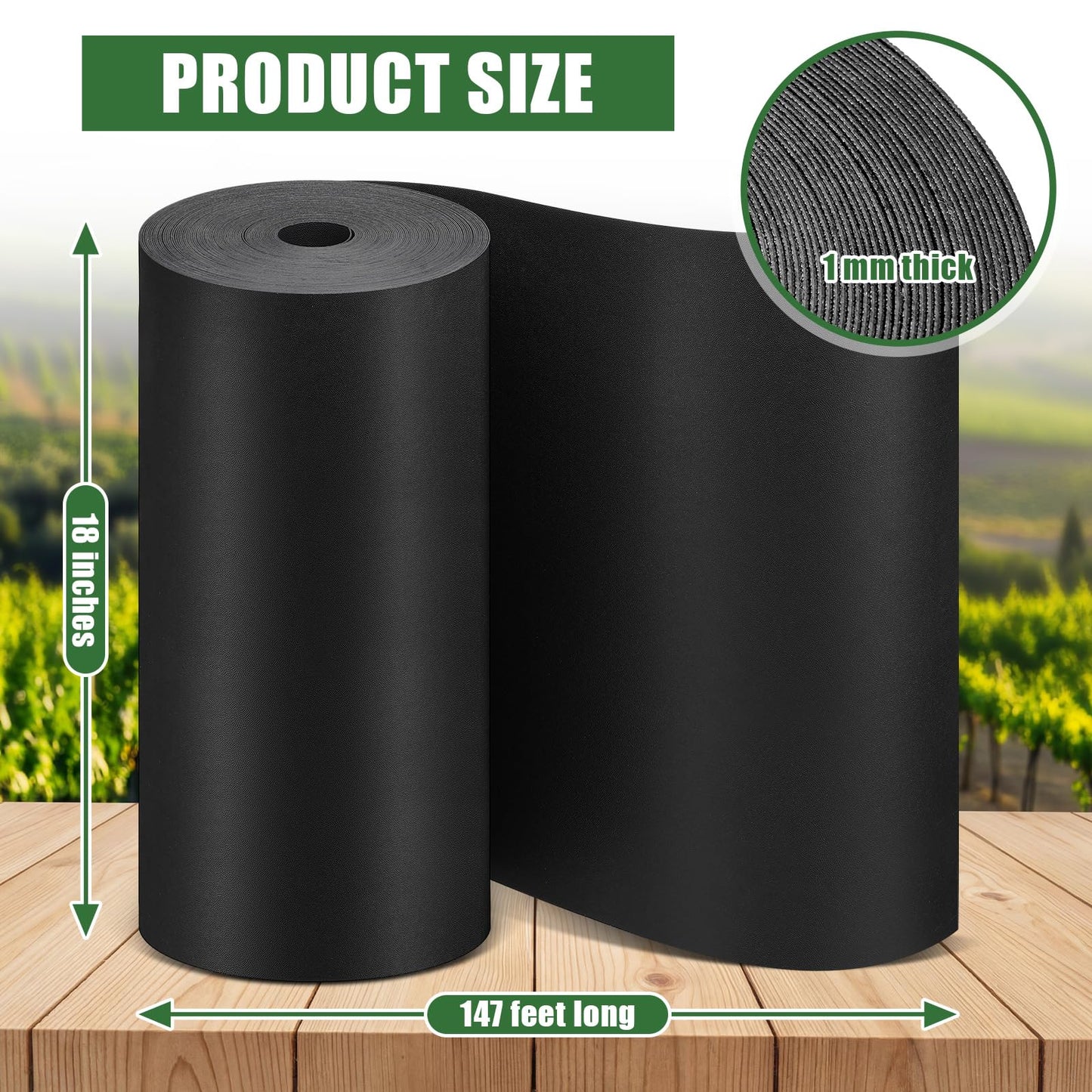 Briwooody 18 Inch x 147 ft Tree Root Barrier Plant Grass Weed Barrier Garden Edging for Landscape Edging Blocks