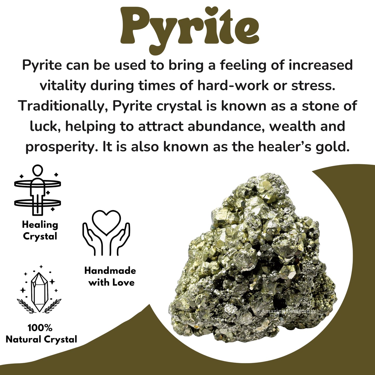 Amazing Gemstone 2 Pieces Pyrite Raw Crystals and Healing Stones, Natural Rocks for Tumbling and DIY Raw Stones and Crystals