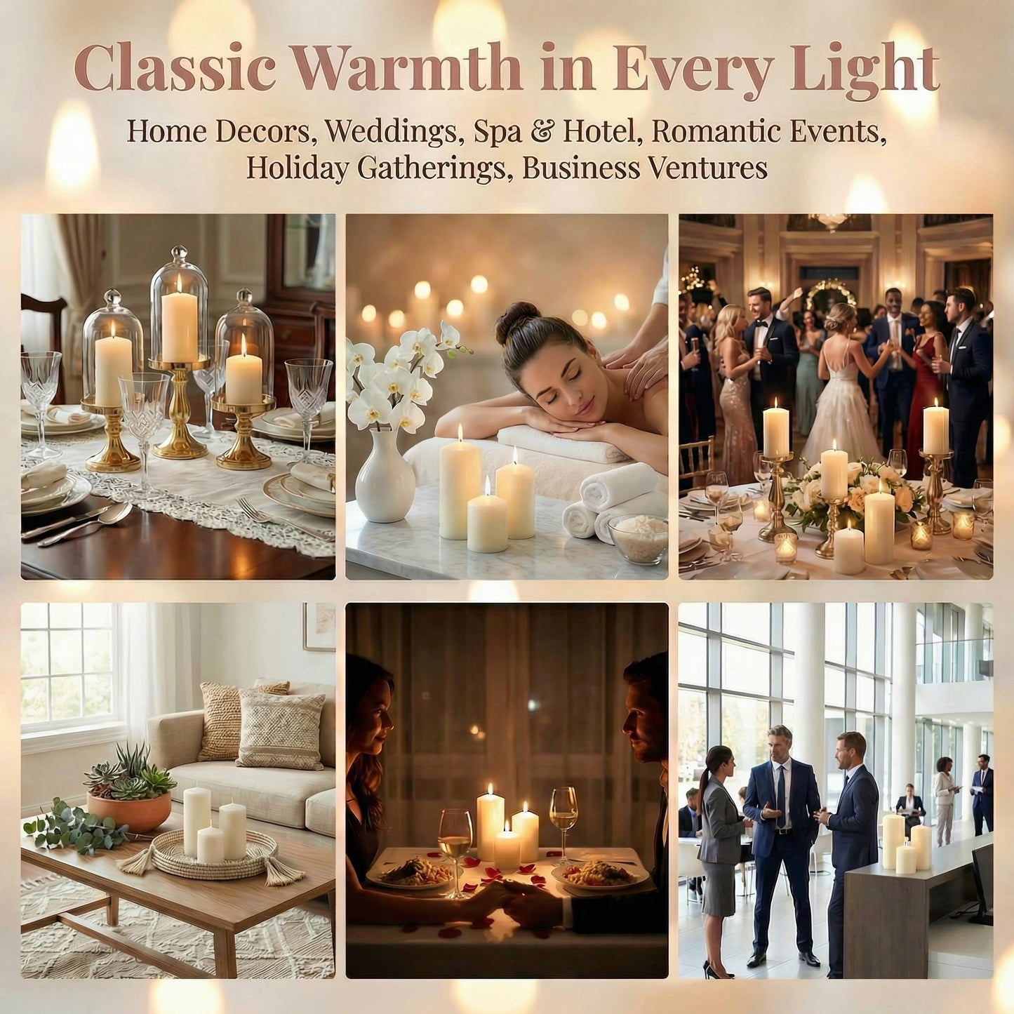 12 Pcs Individually Wrapped Pillar Candles Bulk, 2x3 2x6 2x8 Inch, Unscented Dripless Smokeless, Hurricane Candles for Wedding Party, Spa, Home Decor (12 Ivory Pointed-tip, 2 x 3/6/8 Inch)