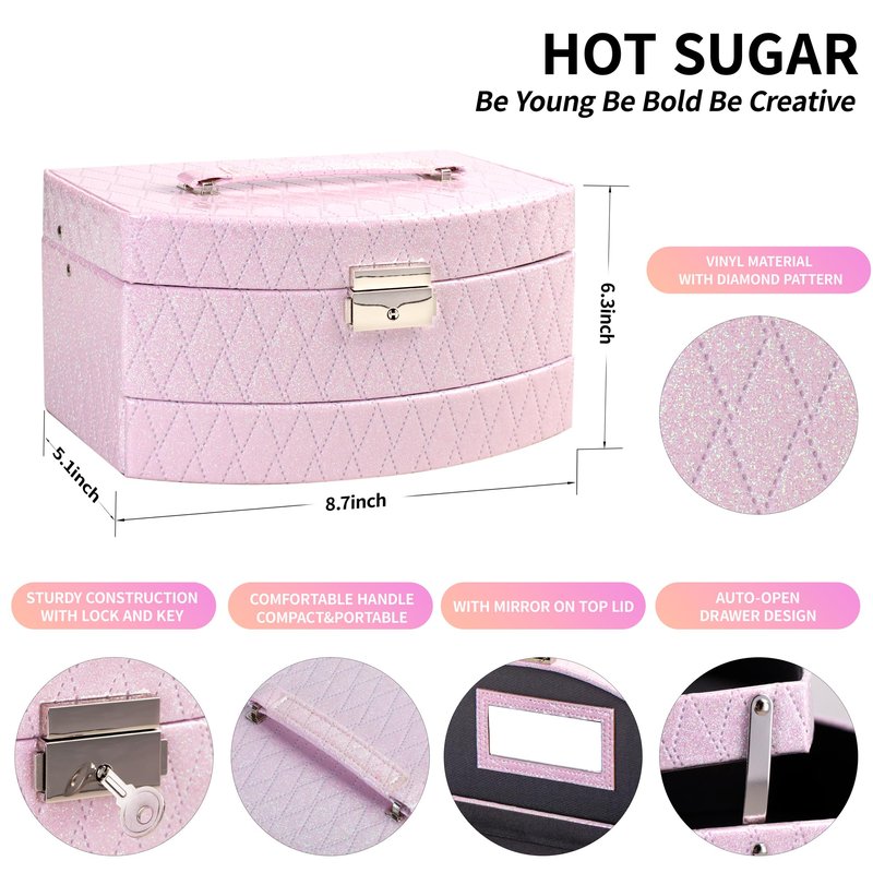 Hot Sugar Makeup Kit for Girls 14-16 | All-in-One Beginner Cosmetic Set with Real Tools & Cosmetics | Birthday Christmas Gift (Pink)