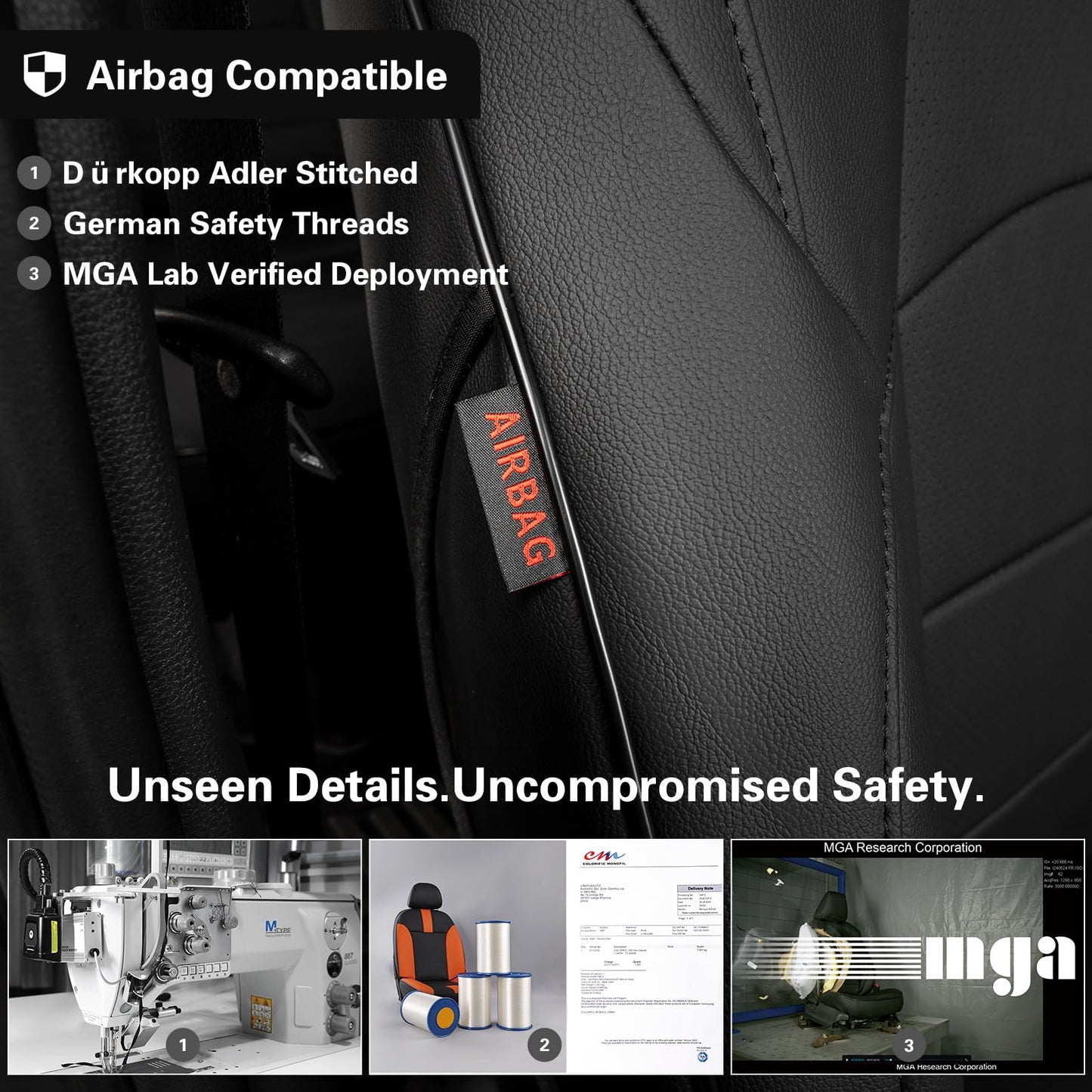 EKR 4runner Seat Covers Full Set 7 Seats 2025 2026,Car Seat Cover for Toyota 4 Runner,Custom Car Seat Protector Waterproof,Leather Car Seat Cushion,Black Car Seat Cover,Leather(Black)