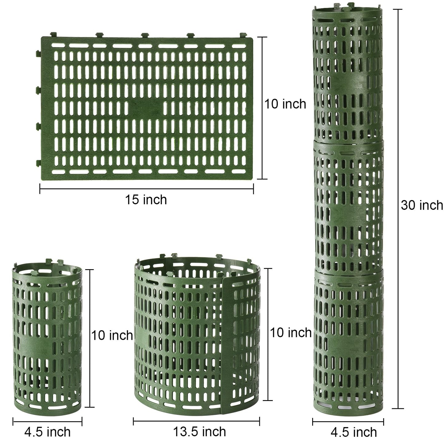 Bekith 16 Pack Tree Trunk Protector, Plant Guard Protectors with Zip Ties, Garden Protection Tree Wraps Cages for Damaged Bark, Extendable Shrub Protectors from Trimmers, Mowers & Sun Scald