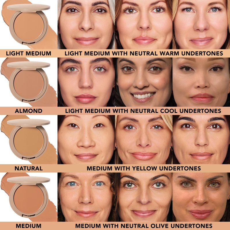 No Makeup Makeup Foundation + Brush Duo, Cream-Balm Formula Conceals, Corrects and Camouflages with Skin-Tone Adaptive Flexshade Technology, Buildable, Long-Lasting, Cruelty-Free, Vegan, Light Medium
