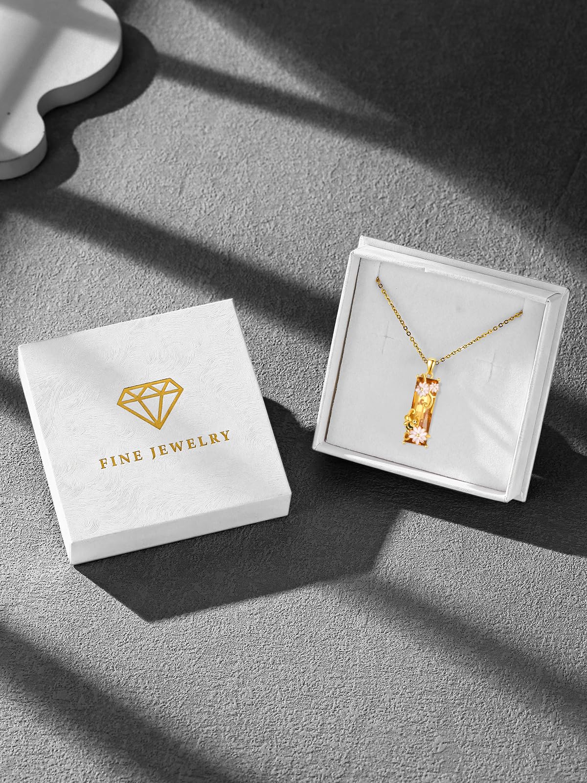 AENEAS Valentines Day Gifts for Women Her Bee Necklace for Women 925 Sterling Silver Citrine Crystal Pendant Fancy Honey Bee Jewelry Christmas Gifts for Her Wife Daughter