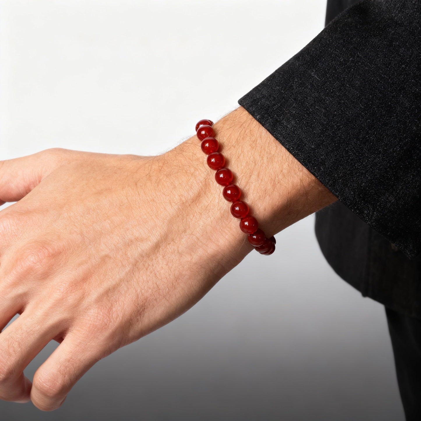 7.The Vida Handmade AAA+ Quality Crystal Stretch Elastic Bracelet - Nature Gemstone - Crystal of Carnelian 10mm - Jewelry Gift - Holiday Gift - For Women & Men