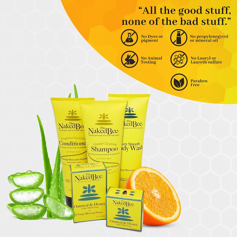 The Naked Bee Orange Blossom Honey Hand Cream (3.25 oz) Intensive Nourishing Cream for Smoother and Softer Hand - Deep Moisture and Repair for Dry Skin
