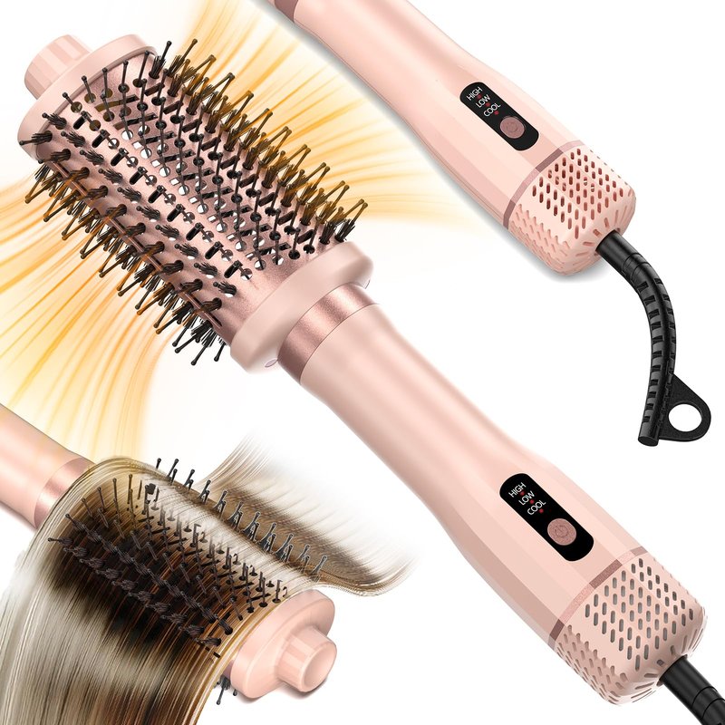 3-in-1 Hair Straightener Waves Curling Iron for Short & Long Hair Blow Out Dryer Brush Comb | Large Professional Salon Styling Tool Gift for Women,Men Hairstyles,Gift for Mom,Women,Lady