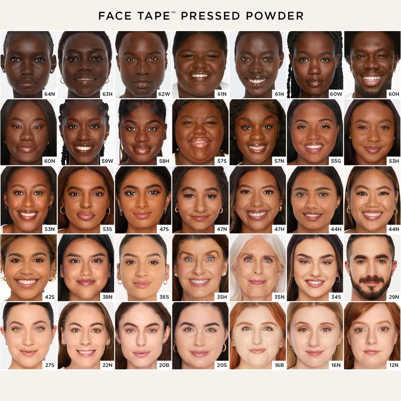 tarte face tape pressed powder – Medium-Coverage Waterproof Powder, Hyaluronic Acid & Peptides to Smooth & Set Makeup, Lightweight, Vegan & Cruelty-Free, full size, 12N fair neutral