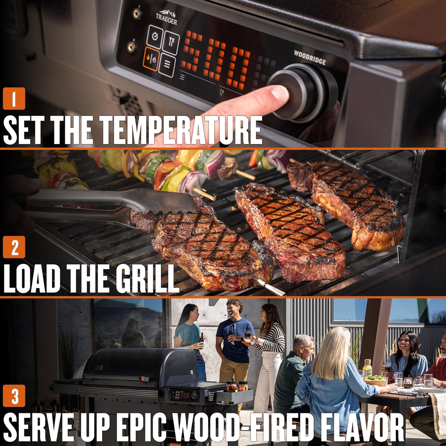 Traeger Grills Woodridge Electric Wood Pellet Grill and Smoker, Wi-Fi Temperature Control up to 500 Degrees, 860 Sq. In. Cooking Capacity, 6-in-1 for Outdoor Grilling, Smoking, and BBQ, TFB86MLH