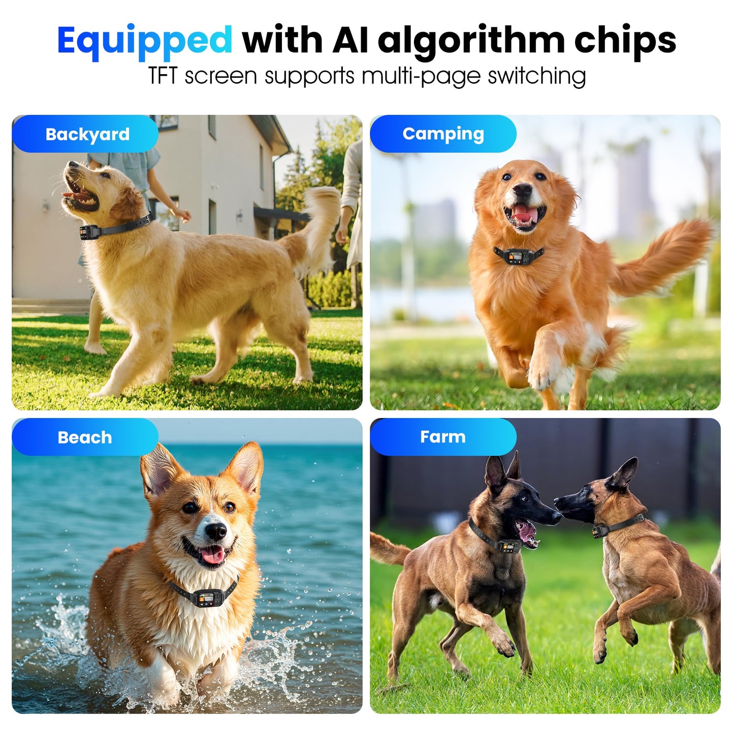 GPS Wireless Dog Fence System,Invisible Fence for Dogs with GPS Collar,Wireless Electric Dog Fence for Large & Small Dogs– Adjustable Boundary Collar,Waterproof & Rechargeable,Large Yard & Outdoor Use