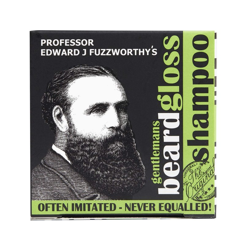 Professor Fuzzworthy's ACV Beard Shampoo Bar & Magnetic Soap Holder Men's Grooming Gift Kit | 100% Natural Beard Wash with Organic Ingredients- Eco Friendly Wooden Soap Dish for Shower & Bath