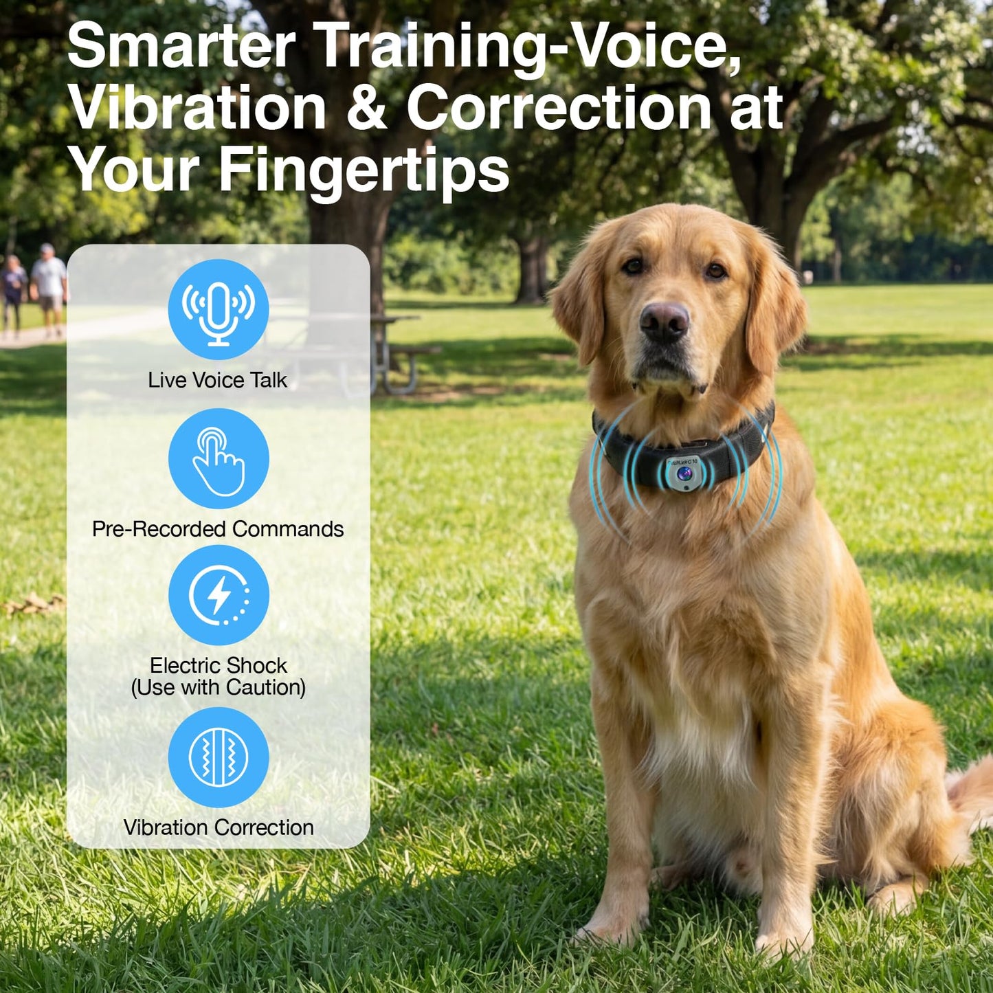 Wireless Dog Fence & GPS Dog Collar with Unlimited Virtual Fences, App-Controlled 2K Camera & Two-Way Audio, Outdoor Safe Containment & Waterproof, for Medium & Large Dogs