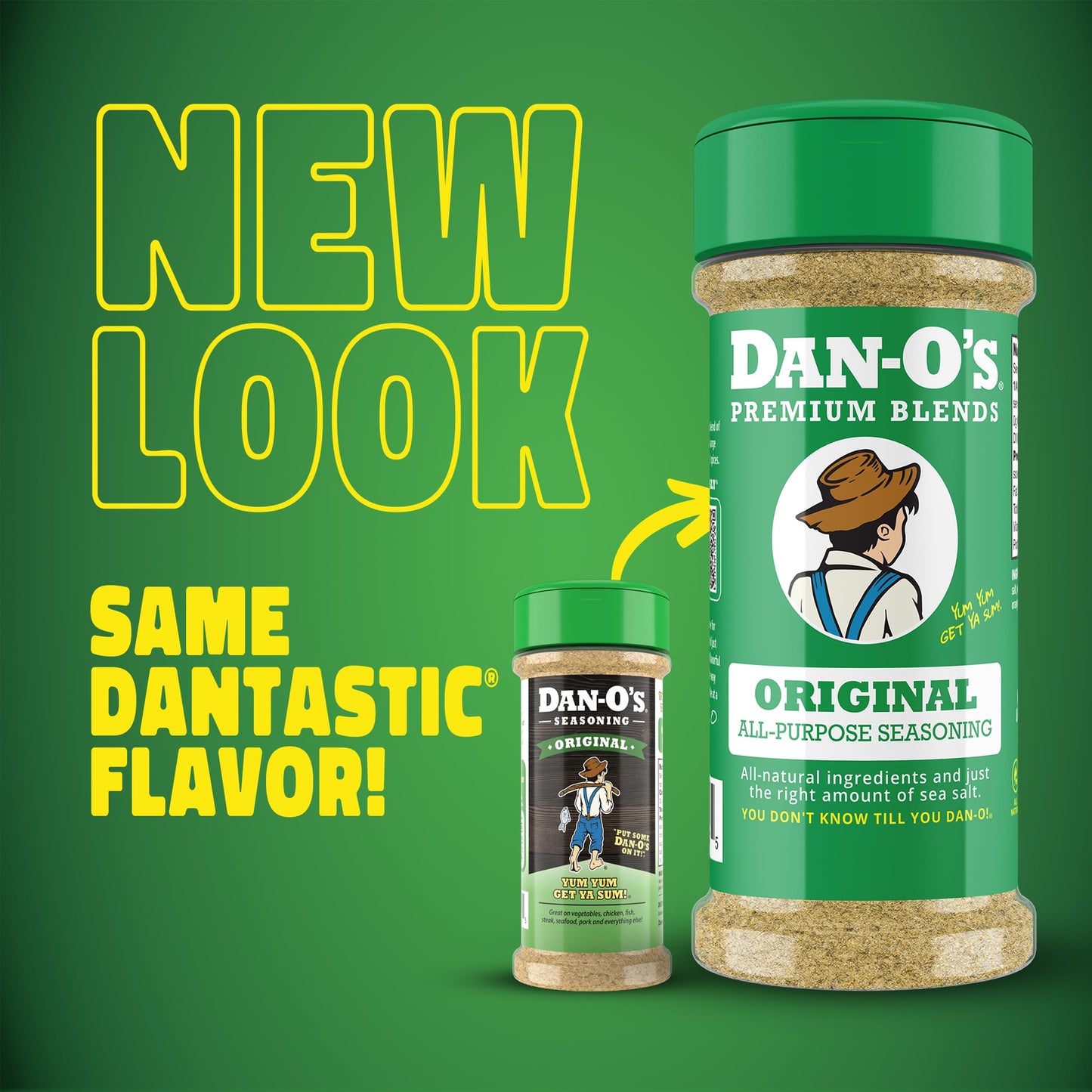 Dan-O's 6 Bottle Seasoning Set, Small Bottles, 6 Pack, Includes Original, Spicy, Chipotle, Crunchy, Cheesoning and Preem-O Seasonings, Sugar Free, Zero Calorie, All-Purpose Seasoning Kit