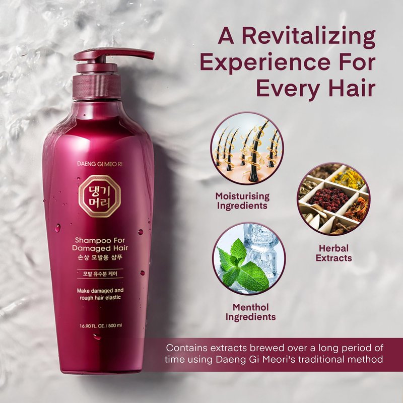 Daeng Gi Meo Ri- Oily Scalp Care Shampoo & Conditioner Set, Refreshing and Strengthening the Oily Scalp, Reducing Dandruff, Nourishing and Promoting Hair Growth,16.9 fl oz (500ml) Each