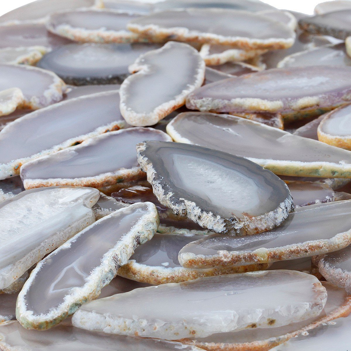 mookaitedecor Polished Agate Light Table Slices,Geode Agate Slab Cards Pack of 12