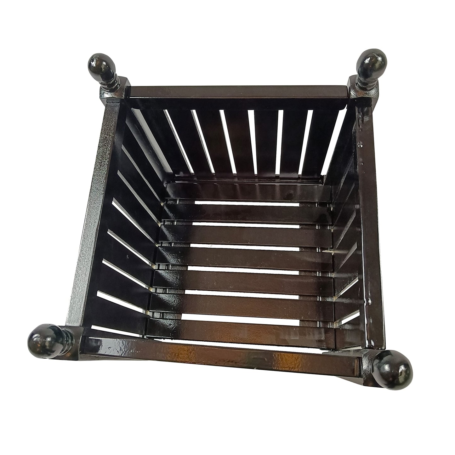 AYJOIR Square Wooden Planter Box for Outdoor & Indoor Use, Large Hardwood Garden Planters for Flowers, Herbs, Porch, Patio, Backyard and Home Decor (Black)