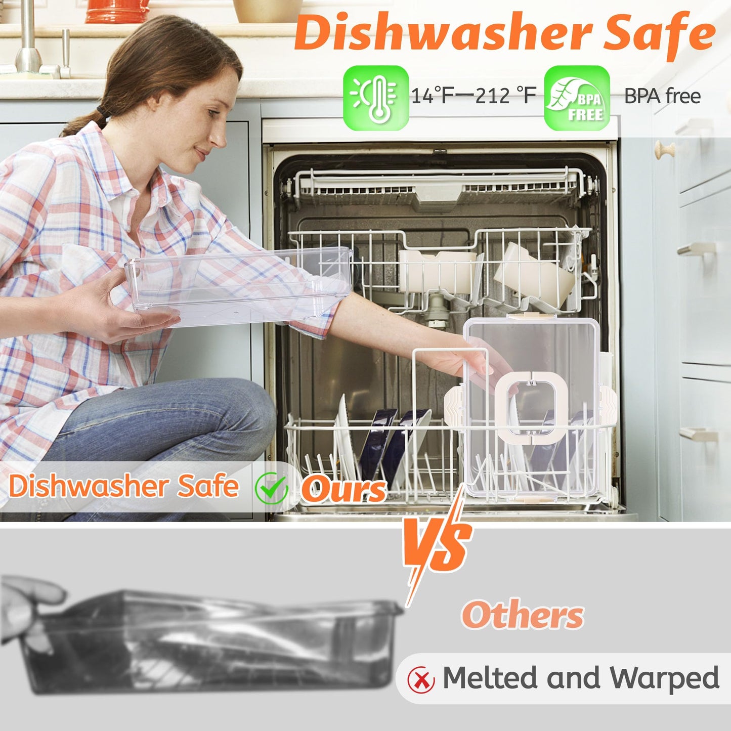 2 Pack Snackle Box Container - Dishwasher Safety Divided, Serving Tray with Lid and Handle - Charcuterie Board for Portable Snack Platters - Clear Organizer for Fruits Snacks,Perfect for Road Travel