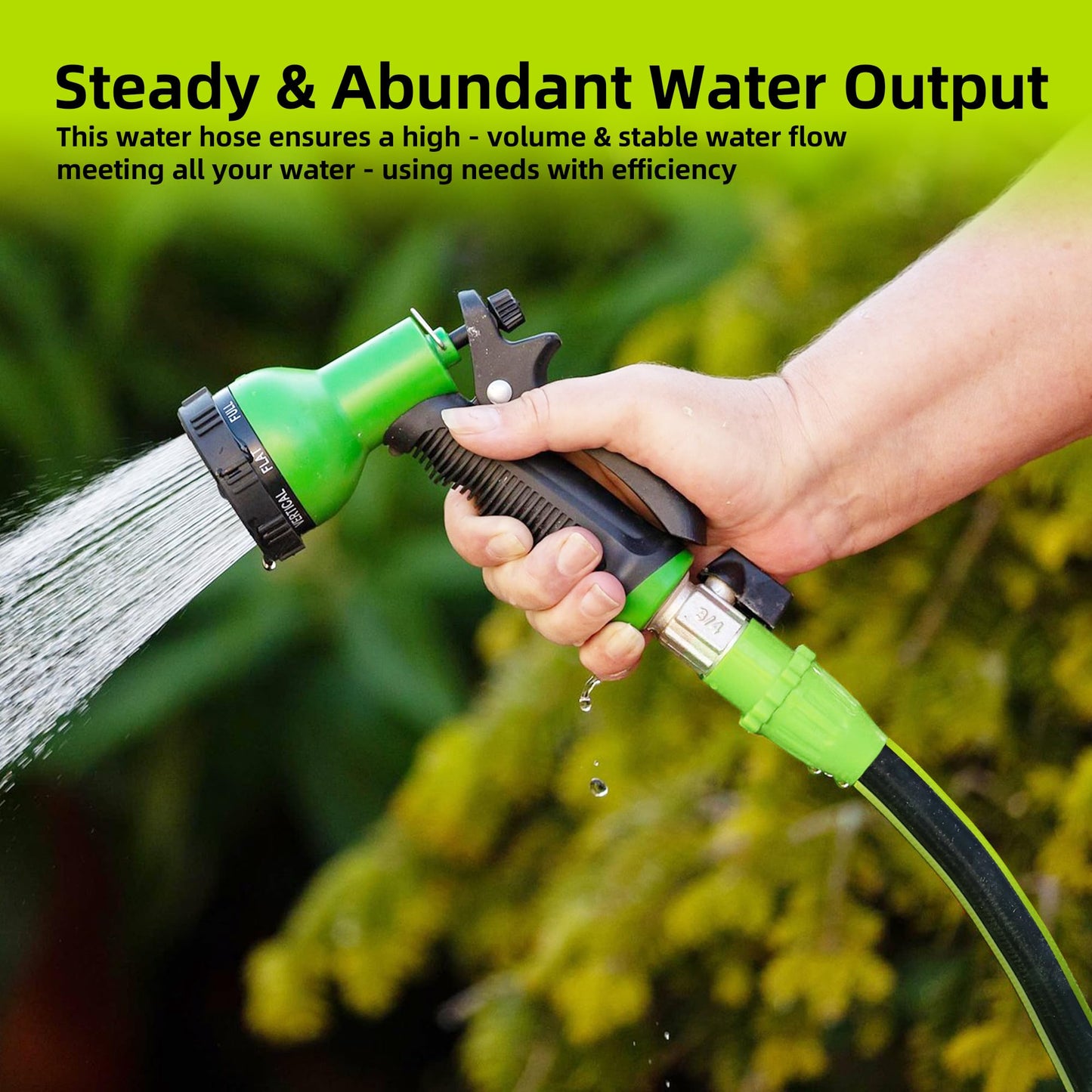 Worth Leader Short Garden Hose 3/4 in. x 4 ft. - Heavy Duty Lightweight PVC Water Hose - Flexible, No Kink, Leakproof, Male to Female Fittings - 200PSI Work & 500PSI Burst, for Lawn & Commercial Use