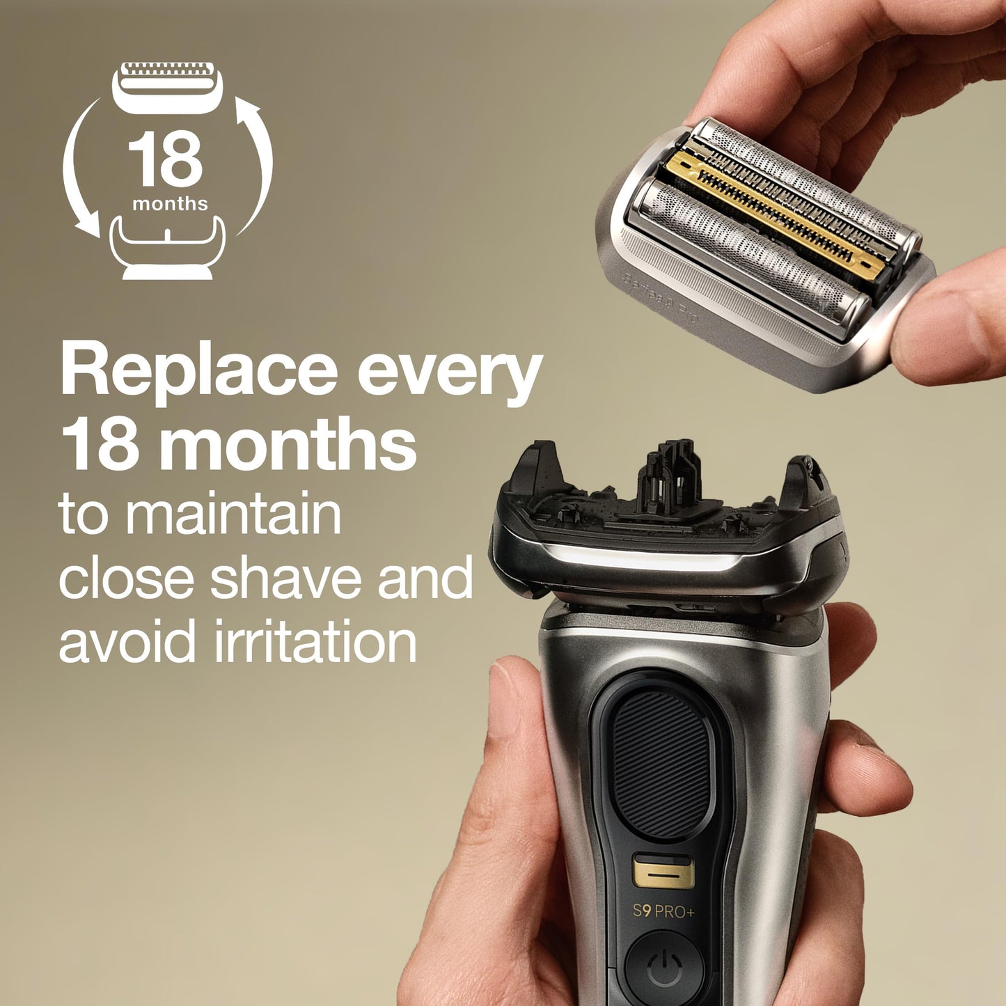 Series 9 Men's Electric Shaver Head ORIGINAL Replacement Blade, Silver 94M