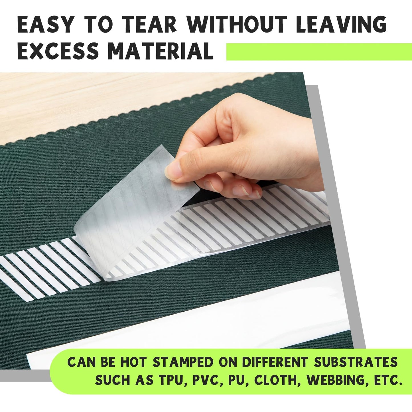 Crowye 2 Pcs 2" x 33ft/11 Yard High Visibility Reflective Heat Transfer Vinyl Tape Silver Iron on Fabric Clothing Tape Safety Heat Transfer Film Supplies for Shirts, 2 Styles(Stripe, Plain, Silver)