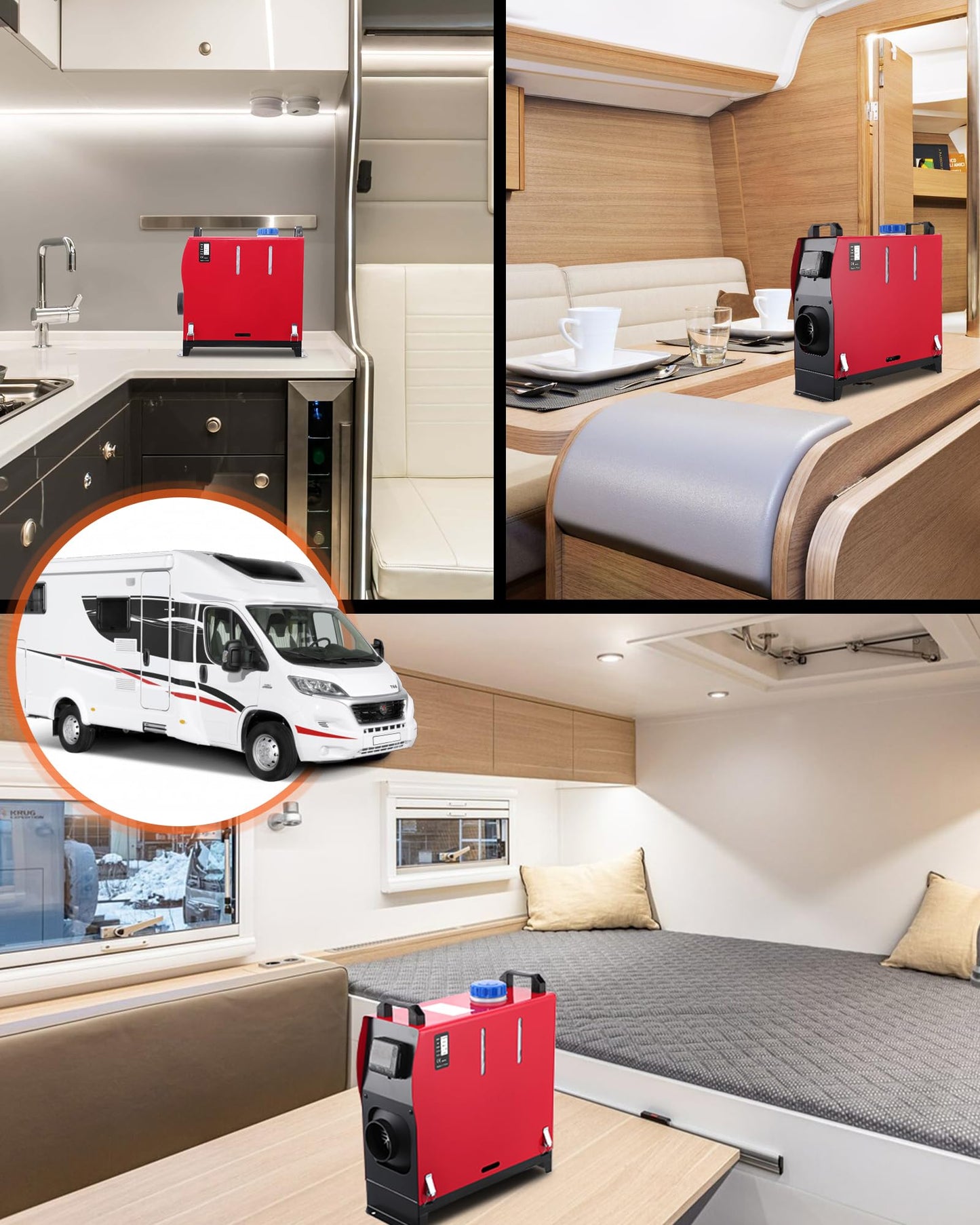DEXSO 8KW Diesel Air Heater All in One 12V Parking & Camping Heating with LCD Display & Remote Control,Fast Heating for RV Truck, Boat, Bus, Car Trailer, Motorhomes, Caravans