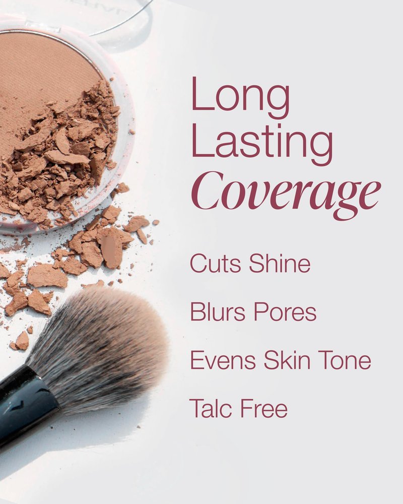Mineral Fusion Pressed Powder Foundation - Matte Finish Face Powder for Med/Tan Skin with Yellow Undertones - Age Defying Natural Makeup - Talc Free, Vegan, Hypoallergenic (Warm 3)