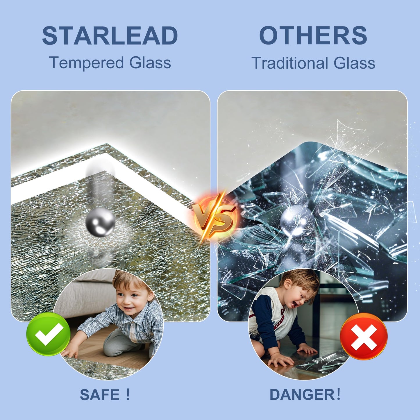 STARLEAD Led-Bathroom-Mirror-with-Lights, 28"x36" Wall-Mounted with 3 Colors Dimmable Light, Bluetooth Speaker, Anti-Fog, Memory, Tempered Glass, Front & Backlit (Horizontal/Vertical)