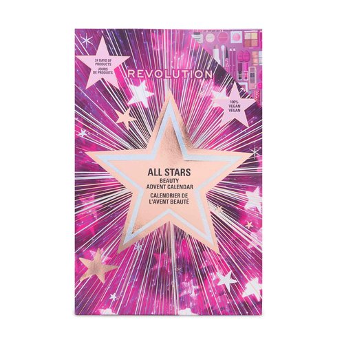 Revolution Makeup Advent Calendar 2025, 24-Piece Beauty Gift Set for Lips, Eyes, & Face, Features Essential Cosmetics & Tools, Vegan & Cruelty-Free