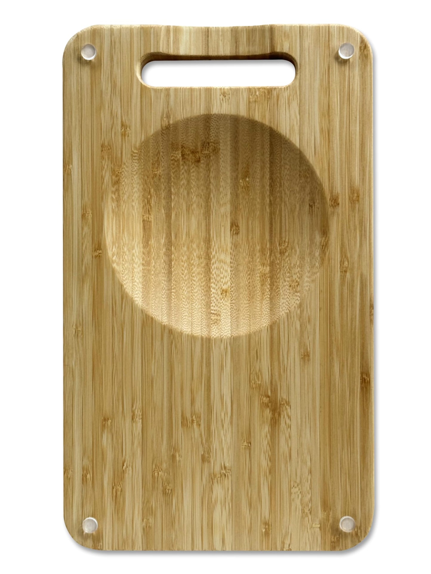 NULU Bundle Ergonomic Kitchen Knife Signature Bamboo Cutting Board and Bamboo Knife Dock