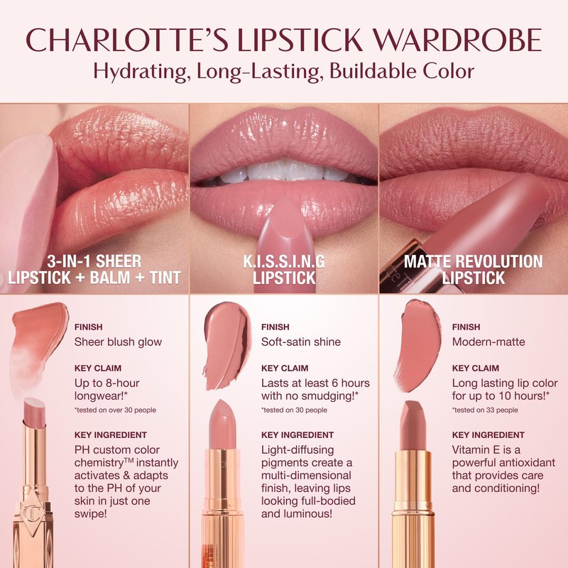 Charlotte Tilbury Matte Revolution Lipstick - Long Lasting, Matte Lipstick with Buildable Color & Lip-Loving Ingredients - Creamy, Easy to Blend Formula - Sexy Sienna