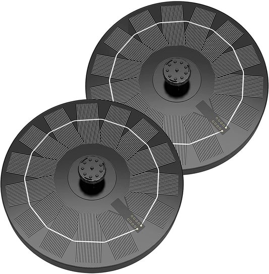 AISITIN 2.5W Solar Bird Bath Fountain, Solar Fountain for Bird Bath with 6 Nozzles, 6.7" Solar Powered Water Fountain for Garden, Ponds, Pool, Fish Tank, Outdoor and Aquarium, 2 Pack