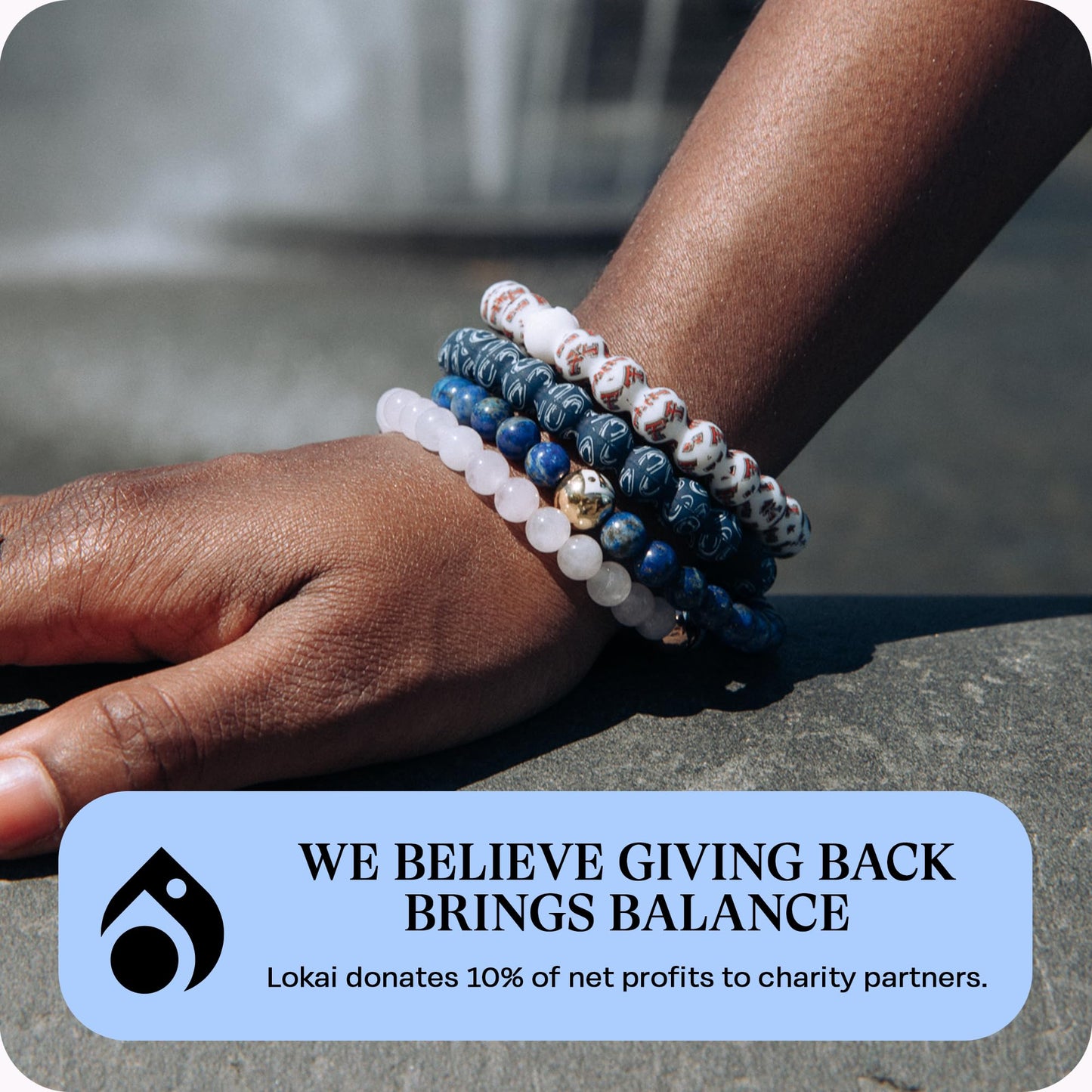 Lokai Collegiate Silicone Beaded Bracelet for Women & Men, Penn State University - Medium, 6.5 Inch Circumference - Silicone Jewelry Fashion Bracelet Slides-On for Comfortable Fit
