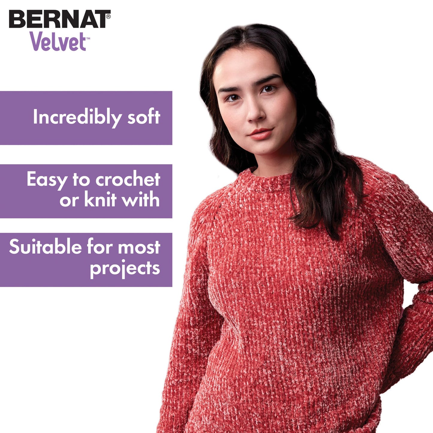 Bernat Velvet Pine Yarn - 2 Pack of 10.5oz/300g - Polyester - #5 Bulky - 315 Yards - Knitting & Crochet