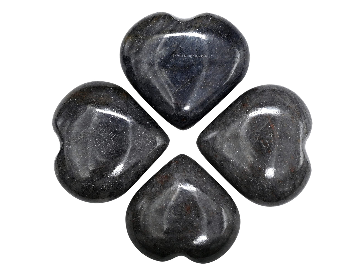 Amazing Gemstone Blue Aventurine Crystal Heart Palm Stone - Pocket Massage Worry Stone for Natural Body Chakra Balancing, Reiki Healing and Crystal Grid
