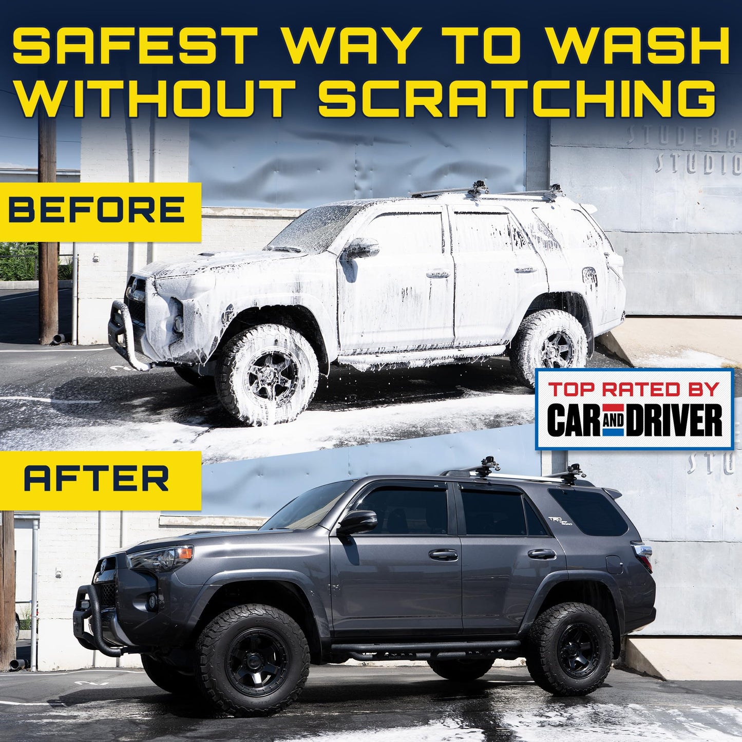 Foam King Car Wash Foam Gun, Foam Cannon for Hose Garden - The King of Suds - Ultimate Scratch Free Cleaning Car Soap Sprayer - Snow Foaming Blaster Fits all Garden Hose