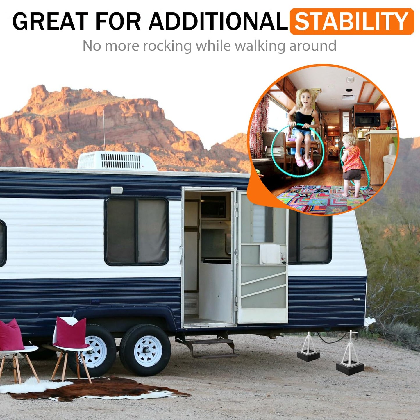 RV Slide Out Support Jacks and RV Stabilizer Jacks Set of 4