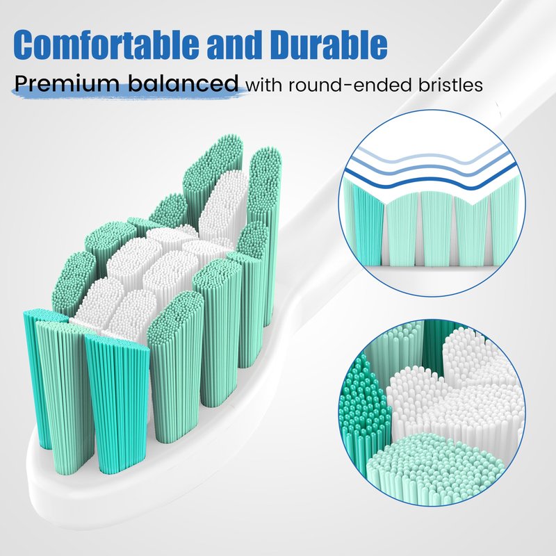 POSWEENR Replacement Toothbrush Heads Compatible with Philips Sonicare, Electric Toothbrush Replacement Heads for Plaque Control 10 Pack White