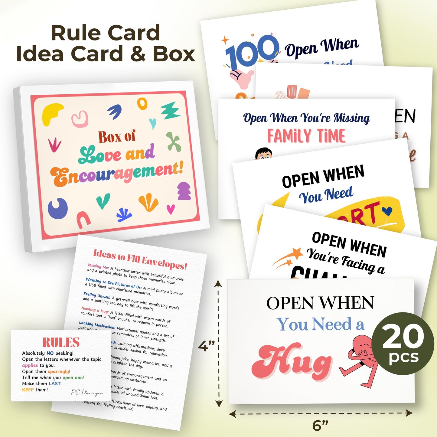 STOFINITY Open When Envelopes For College Student - Open When Letters College Survival Kit Gift Card Box 2025, Going Away To Colleges Gifts For Girls Daughter, Long Distance Gift Card Book Present