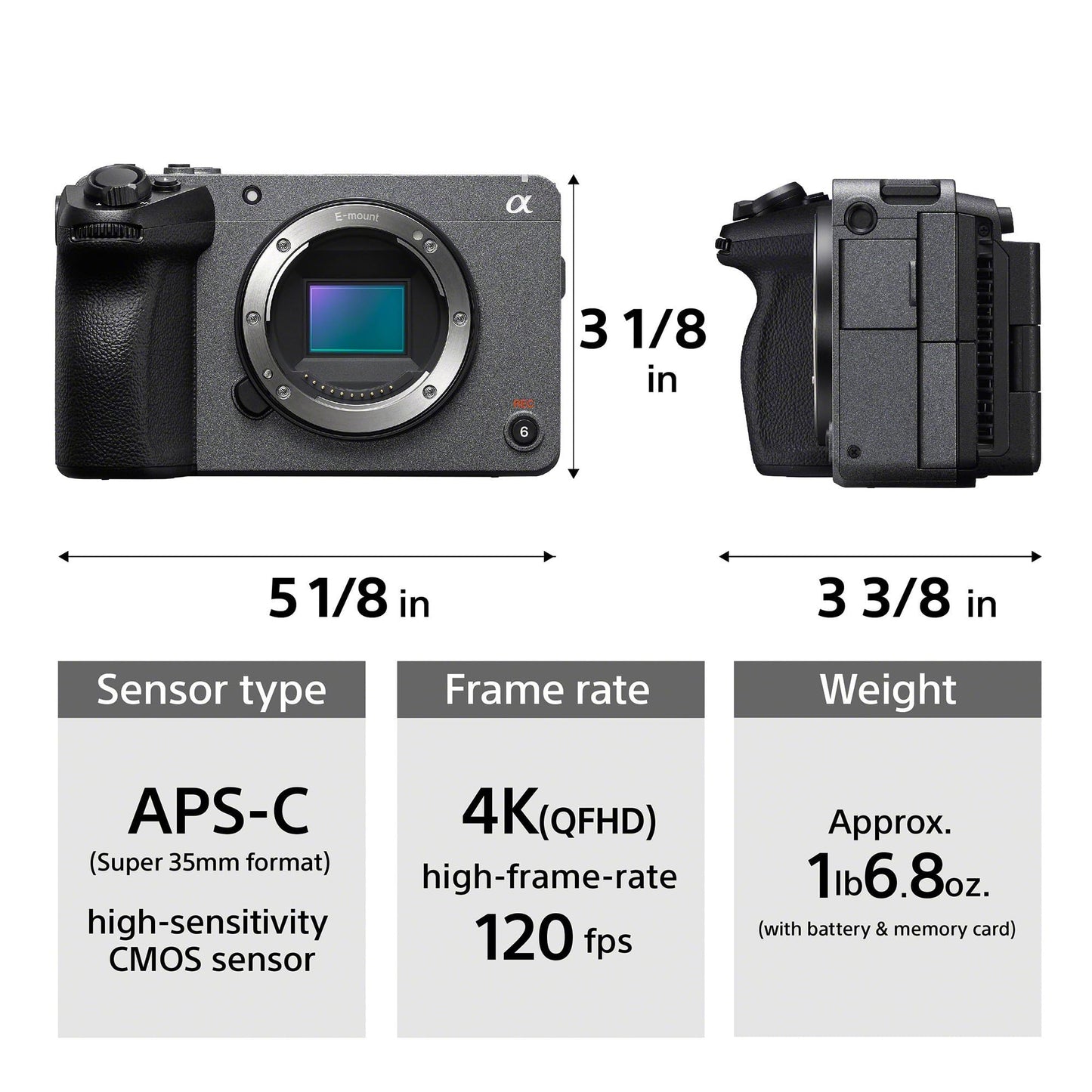 Sony FX3 Full-Frame Cinema Camera with 35mm f/1.4 GM Lens Bundle with (2-Pack) Batteries, Memory Card, 4 Softwares, Bag with Cleaning Kit and Card Reader